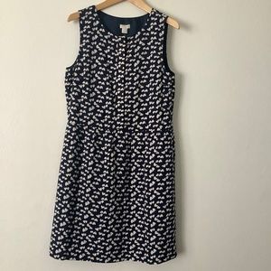 New J.Crew Navy / White Hearts Sleeveless Dress Size 4